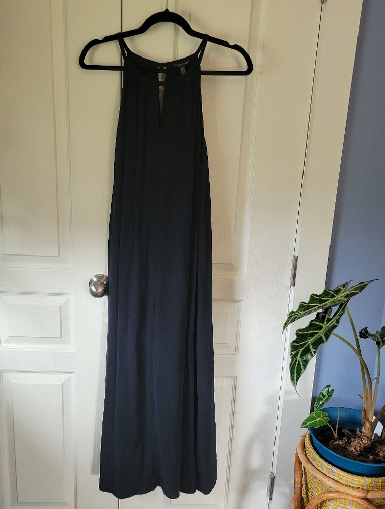 Eileen Fisher high neck Tencel midi tank dress